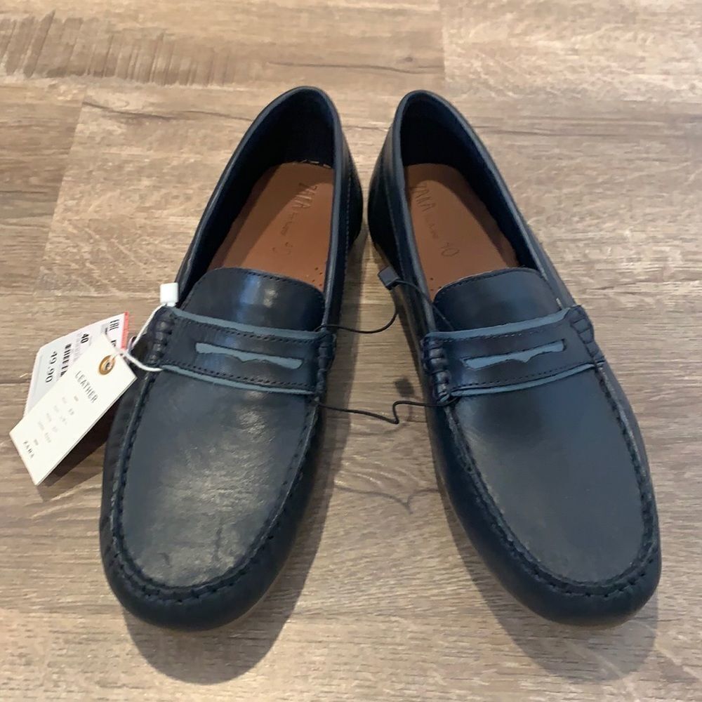 Zara  navy blue shoes
